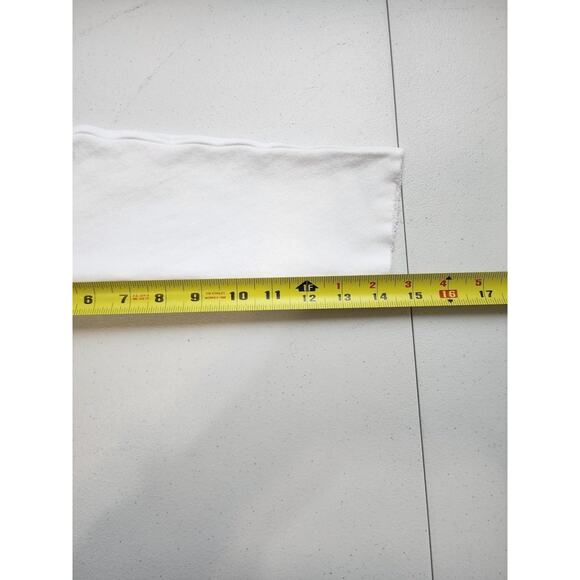 Frank & Eileen Sweatshirt Womens Large White Crewneck Pullover Raw Hem Cotton - Picture 9 of 11